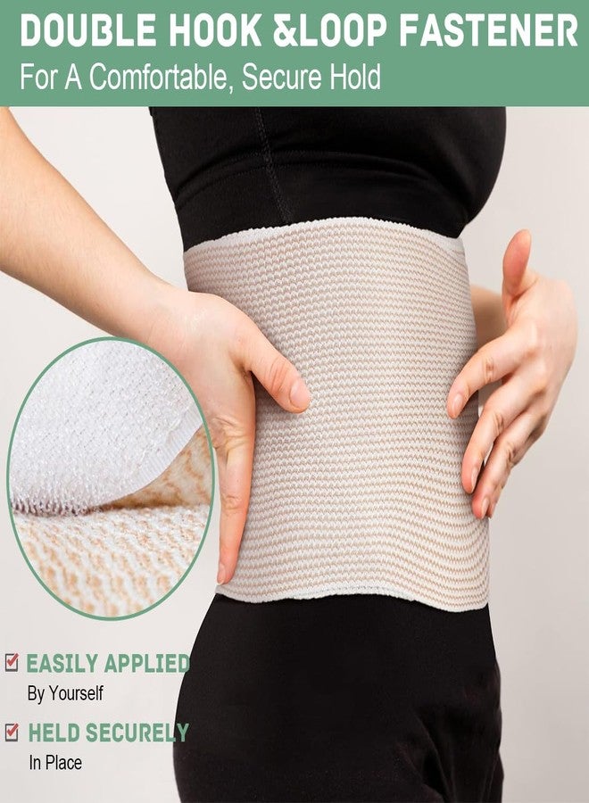 LINXIU Elastic Bandage Wrap 6 Inch Compression Wrap Bandage with Self-Closure Washable Wide Elastic Bandages for Legs Tummy Body 4 Pack - Image 3